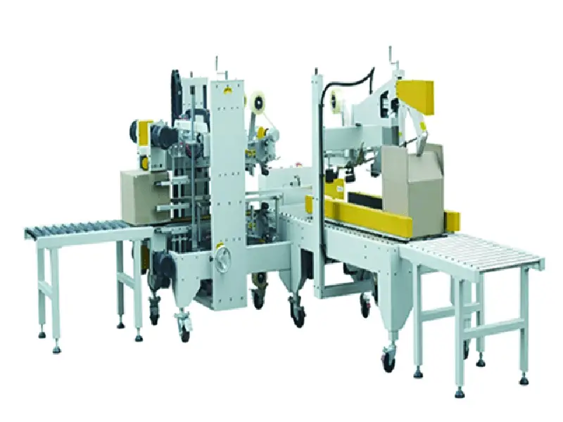 Machine automatique de fermeture et de scellage de caisses
